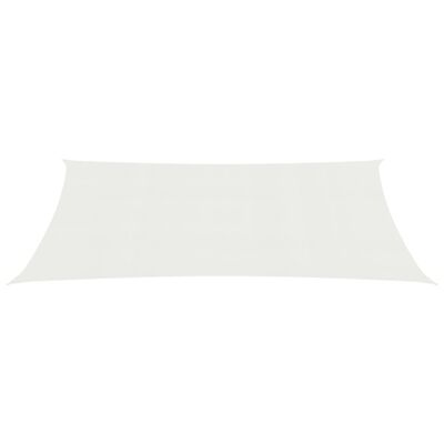 vidaXL Para-sol estilo vela 160 g/m² 3x4,5 m PEAD branco