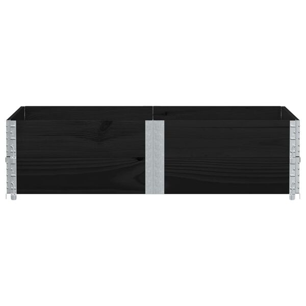 vidaXL Vaso/floreira de jardim 150x100cm madeira de pinho maci&ccedil;a preto