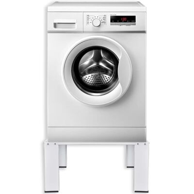 vidaXL Base/apoio para máquina de lavar branco