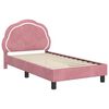 vidaXL Estrutura de Cama Infantil com Cabeceira Rosa 80 x 160 cm
