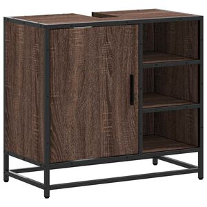 vidaXL M&oacute;vel lavat&oacute;rio 65x33x60 cm derivados madeira carvalho castanho