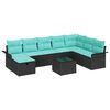 vidaXL Conjunto de Sof&aacute; de Jardim 9 unid. Rattan Sint&eacute;tico