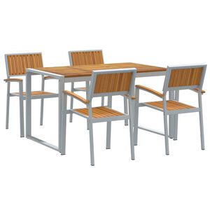 vidaXL Conjunto de Jantar para Jardim 5 unid. Cinzeto