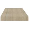 vidaXL Prateleira de parede suspensa 50x23x3,8 cm MDF cor carvalho