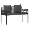 vidaXL Bancos de Exterior 2 -Seater 116 x 56 x 75 cm vime PE