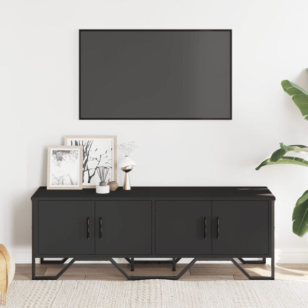 vidaXL M&oacute;vel de TV 122x34x41 cm derivados de madeira preto