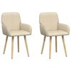 vidaXL Cadeiras de Jantar 2 unid. Tecido Creme 56,5 x 50 x 87,5 cm