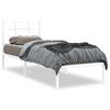 vidaXL Estrutura de cama sem colch&atilde;o com cabeceira 75x190 cm branco