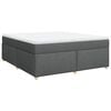 vidaXL Cama com molas/colch&atilde;o 180x200 cm tecido cinzento-escuro