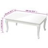vidaXL Mesa de centro 100x50x42 cm derivados madeira branco brilhante