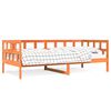 vidaXL Sof&aacute;-cama sem colch&atilde;o 80x200 cm madeira de pinho castanho cera