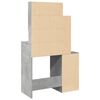 vidaXL Toucador com armário 80x35x132 cm cor cinzento cimento