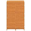 vidaXL Abrigo jardim 102x52x174,5cm madeira de abeto maci&ccedil;a castanho