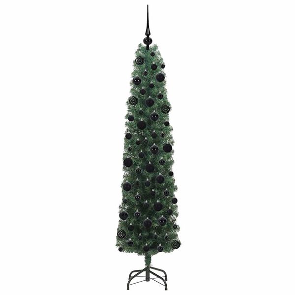 vidaXL &Aacute;rvore de Natal Artificial Verde 180 cm PVC e A&ccedil;o e Pl&aacute;stico