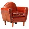 vidaXL Poltrona 77x65x79 cm couro genu&iacute;no castanho