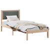 vidaXL Estrutura da Cama com cabeceira Cinza Escuro 80 x 190 cm
