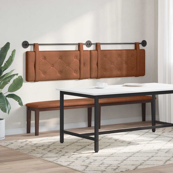 vidaXL marrom Montado na parede 2 pcs Castanho 200 x 5 x 40 cm MDF