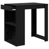 vidaXL Mesa de bar com gaveta Carvalho Preto 102 x 70 x 103,5 cm