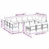 vidaXL Conjunto de Sofá de Jardim com almofada 13 pcs Preto Aço