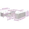 vidaXL Conjunto de Sofá de Jardim com almofada 11 pcs Cinzeto