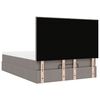vidaXL Estrutura de cama otomana com colchão tecido cinzento 140x200cm