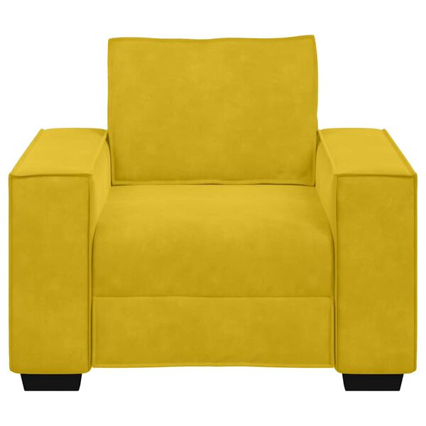 vidaXL Poltrona 100x78x84 cm veludo amarelo