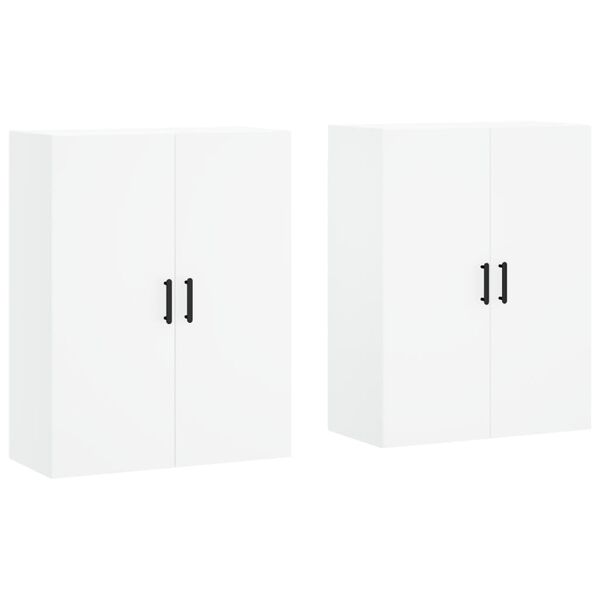 vidaXL Arm&aacute;rios de parede 2 pcs 69,5x34x90 cm branco