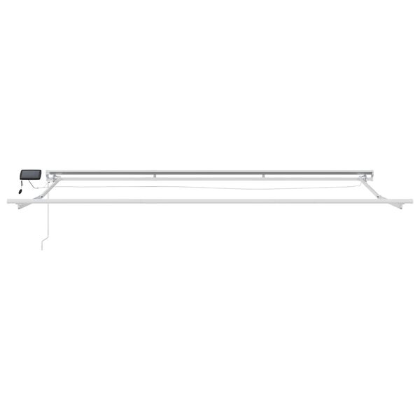 vidaXL Estrutura de Toldo Manual com LEDs Branco 4 &times; 3,5 m Alum&iacute;nio