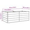 vidaXL Floreira Ivory 195 x 100 x 45 cm A&ccedil;o Galvanizado