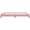 vidaXL Estrutura de cama com colchão 180x210 cm veludo rosa