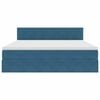 vidaXL Cama com Armazenamento Azul Escuro 180 x 200 cm Veludo