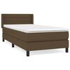 vidaXL Cama com molas/colch&atilde;o 80x200 cm tecido castanho-escuro