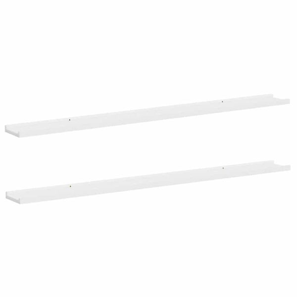 vidaXL Prateleiras de parede 2 pcs 115x9x3 cm branco