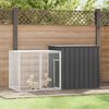 vidaXL Gaiola p/ coelhos 200x91x100 cm a&ccedil;o galvanizado antracite