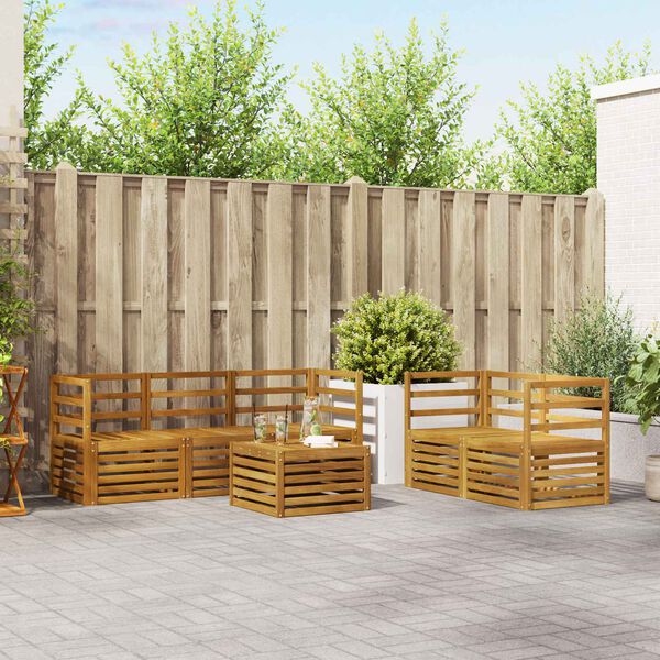 vidaXL Conjuntos de sof&aacute;s Madeira S&oacute;lida de Ac&aacute;cia