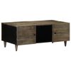 vidaXL Mesa centro 100x54x40cm madeira mangueira maci&ccedil;a cinzento claro