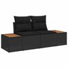 vidaXL Conjunto de Sof&aacute; de Jardim 9 pcs Preto Rattan Sint&eacute;tico