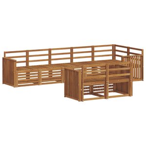 vidaXL Conjuntos de sof&aacute;s 8 pcs Natural Madeira S&oacute;lida de Ac&aacute;cia
