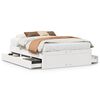 vidaXL Cama sem colch&atilde;o com gavetas 140x200 cm pinho maci&ccedil;o branco