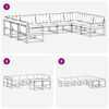 vidaXL Conjunto de Sof&aacute;s para Exterior 9 pcs Natural e Bege