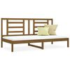 vidaXL Sof&aacute;-cama 90x200 cm madeira de pinho maci&ccedil;a castanho mel