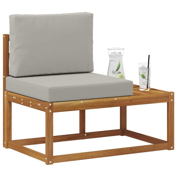 vidaXL Sof&aacute; de Canto Externo com almofada Natural 91 x 63 x 73 cm