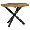 vidaXL Mesa de jantar redonda 100x100x75 cm madeira recuperada maci&ccedil;a