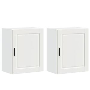 vidaXL Arm&aacute;rios parede cozinha 2 pcs Porto madeira engenheirada branca