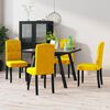 vidaXL Cadeiras de jantar 4 pcs veludo amarelo