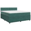 vidaXL Cama box spring com colch&atilde;o Verde-Escuro 140 x 200 cm Veludo