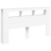 vidaXL Cabeceira cama c/ LEDs 180x18,5x103,5 cm deriv. madeira branco