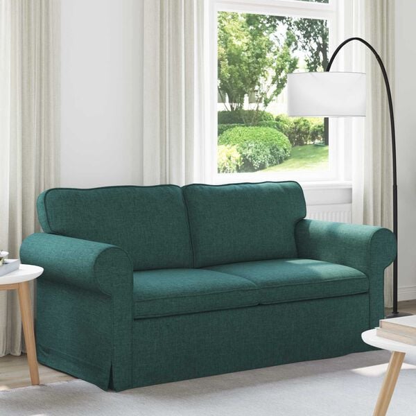 vidaXL Sof&aacute; 140cm Verde Escuro Metal