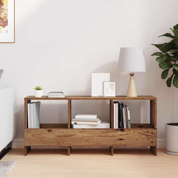 vidaXL Estante de Revistas Madeira antiga 102 x 30 x 45 cm