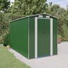 vidaXL Abrigo de jardim 192x357x223 cm aço galvanizado verde